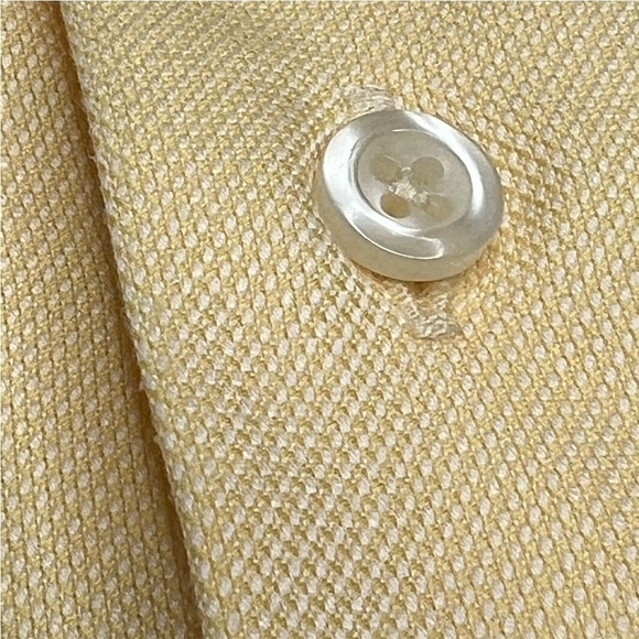 DAVID DONAHUE Yellow Long Sleeve Button Down Trim Men's Shirt Size 17.5/34-35 - Picture 7 of 16